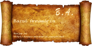 Bazsó Annamária névjegykártya